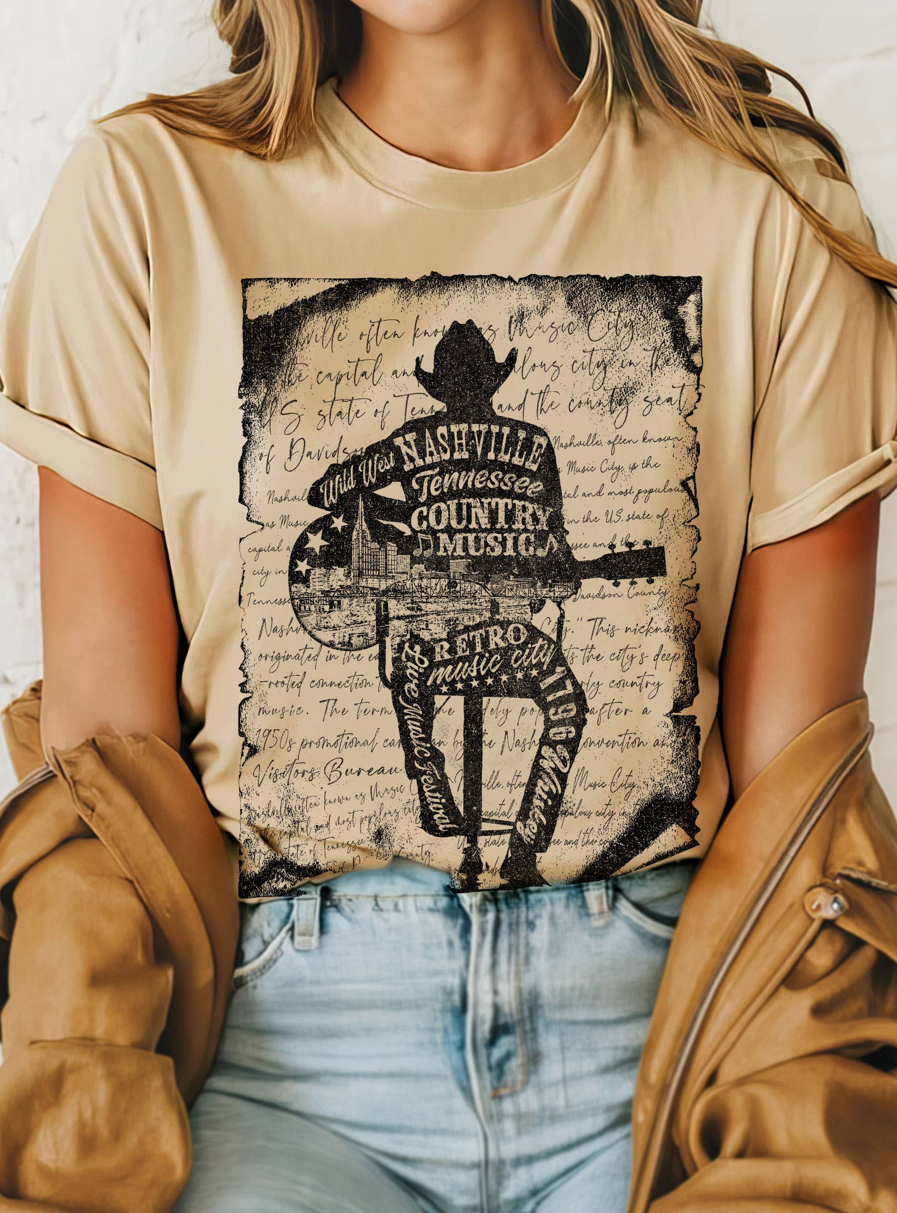 NASHVILLE COUNTRY MUSIC GRAPHIC T SHIRTS