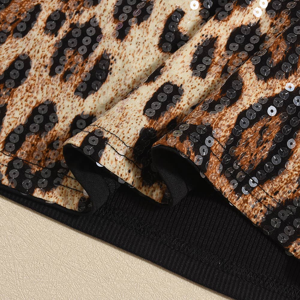 Party vest leopard print sequin tank top