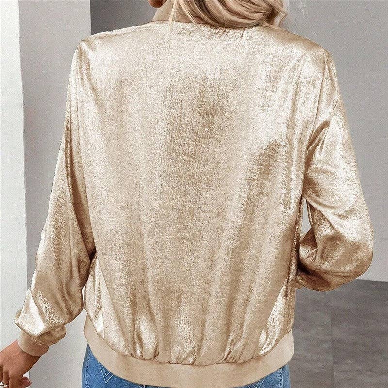 Casual Solid Thin Zip Jacket