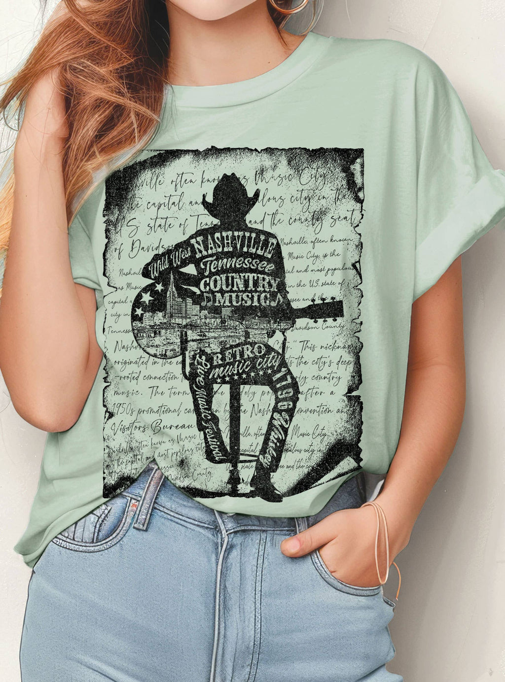 NASHVILLE COUNTRY MUSIC GRAPHIC T SHIRTS