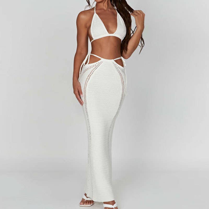 Solid Color Bikini Swimwear Cover Up Set HL9935