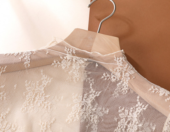 Floral Lace Sheer Mesh Layering see through Top