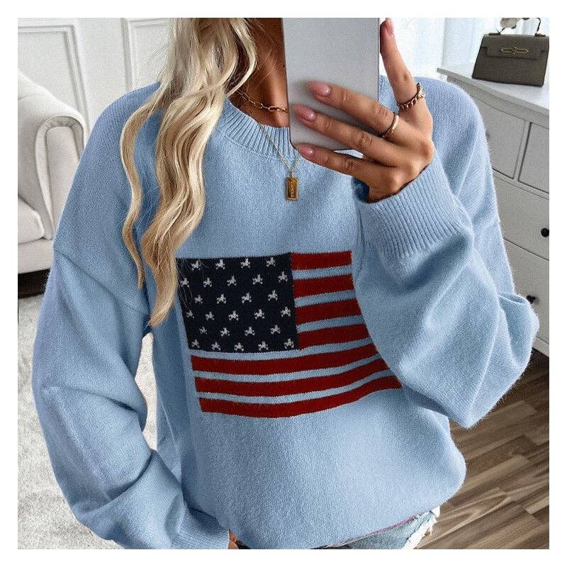 Loose Fit Color Block Casual Pullover Sweater