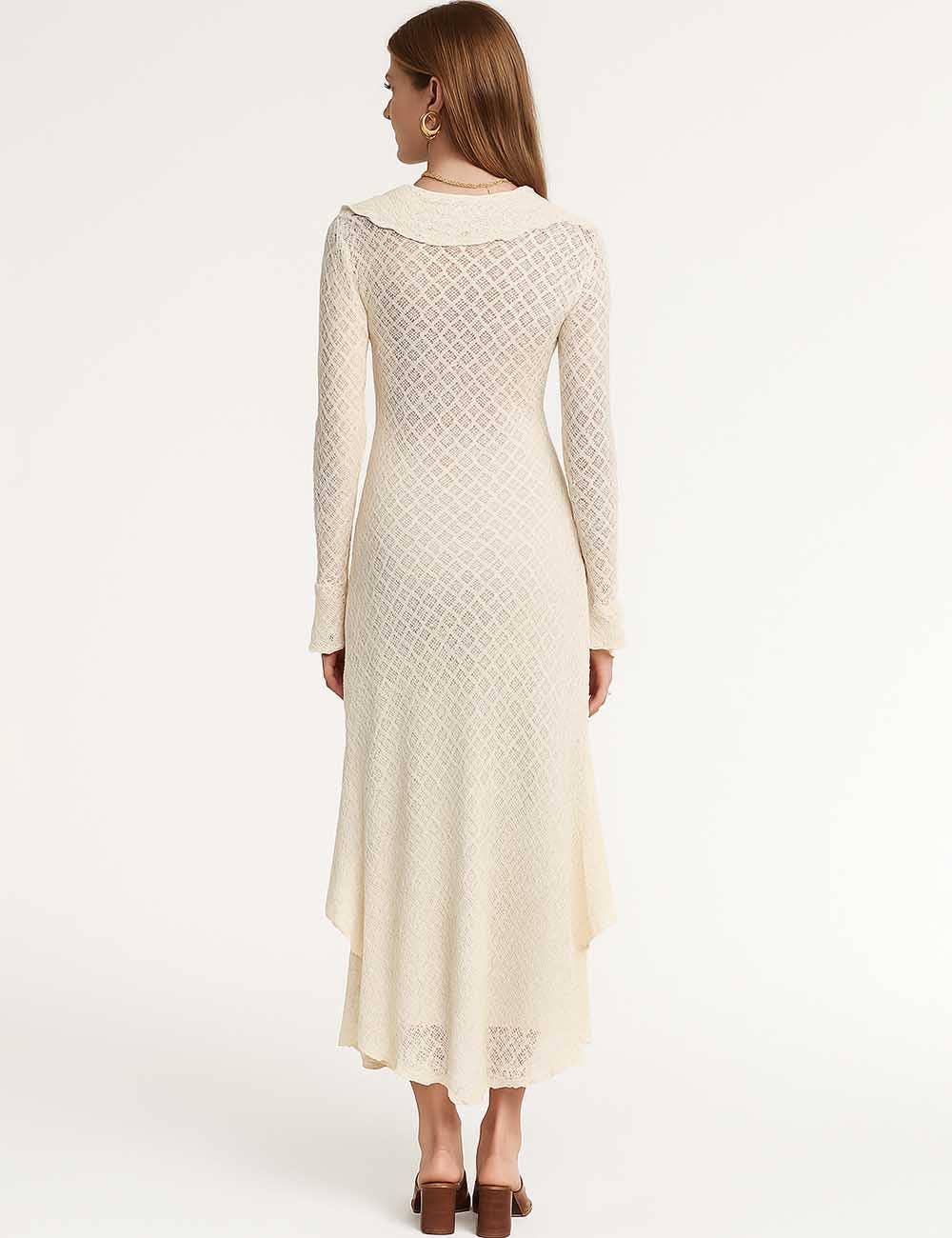 Women Lux Sparkle Lace Ruffle Tie Front Sheer Duster Cardigan