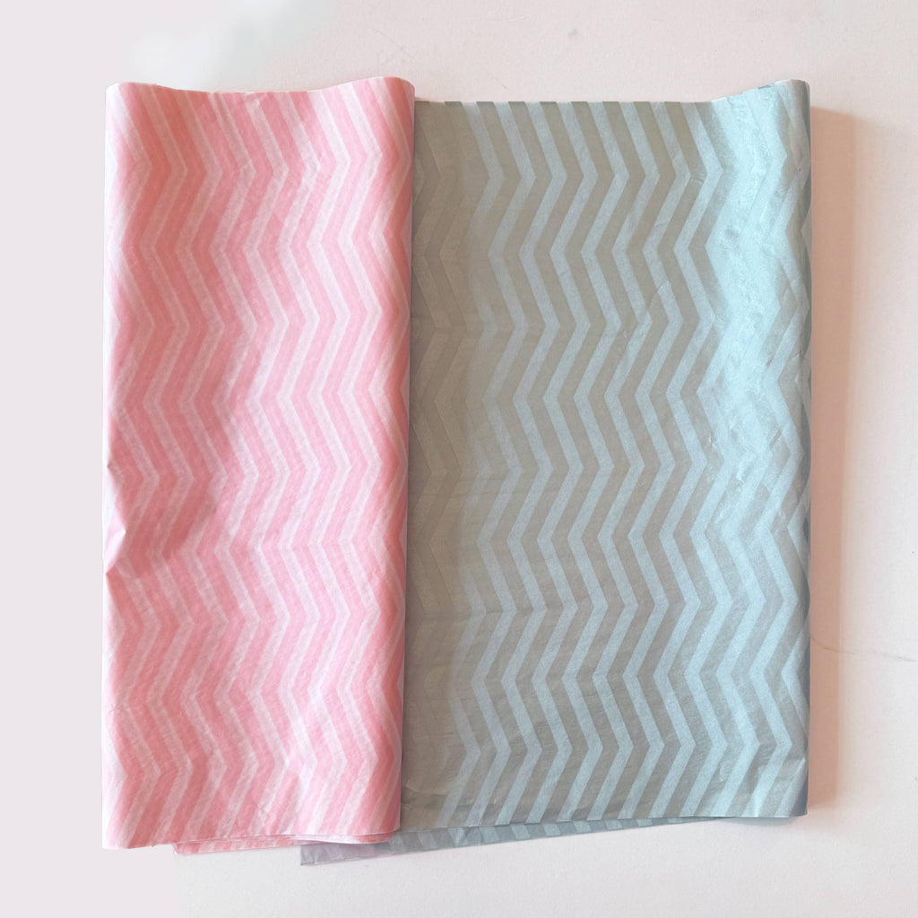 150pc, 28x20" Wavy Zigzag line 17g Wrap Paper Sheet