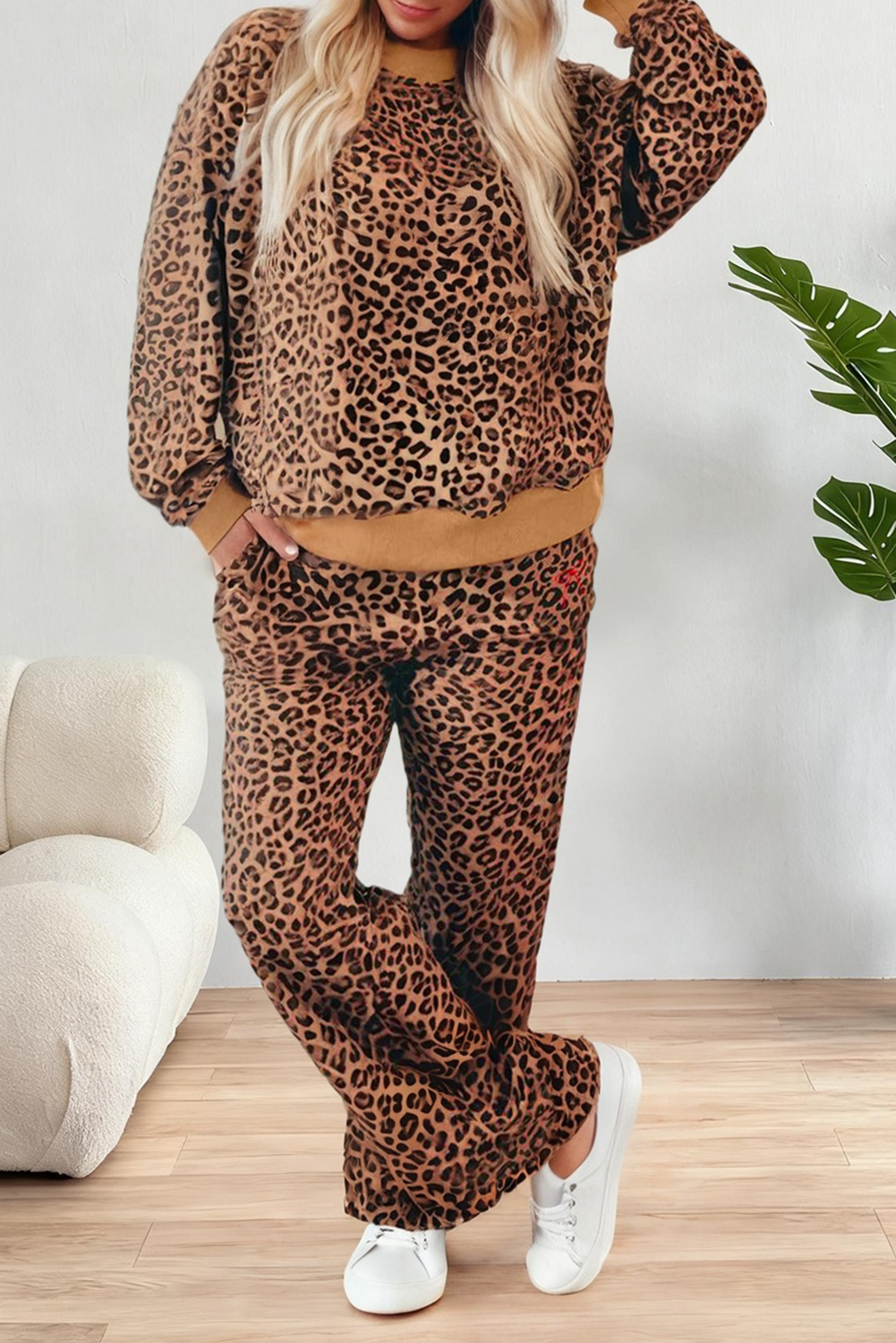 Western Pullover and Pants 2pcs Outfit with Bow Embroidery