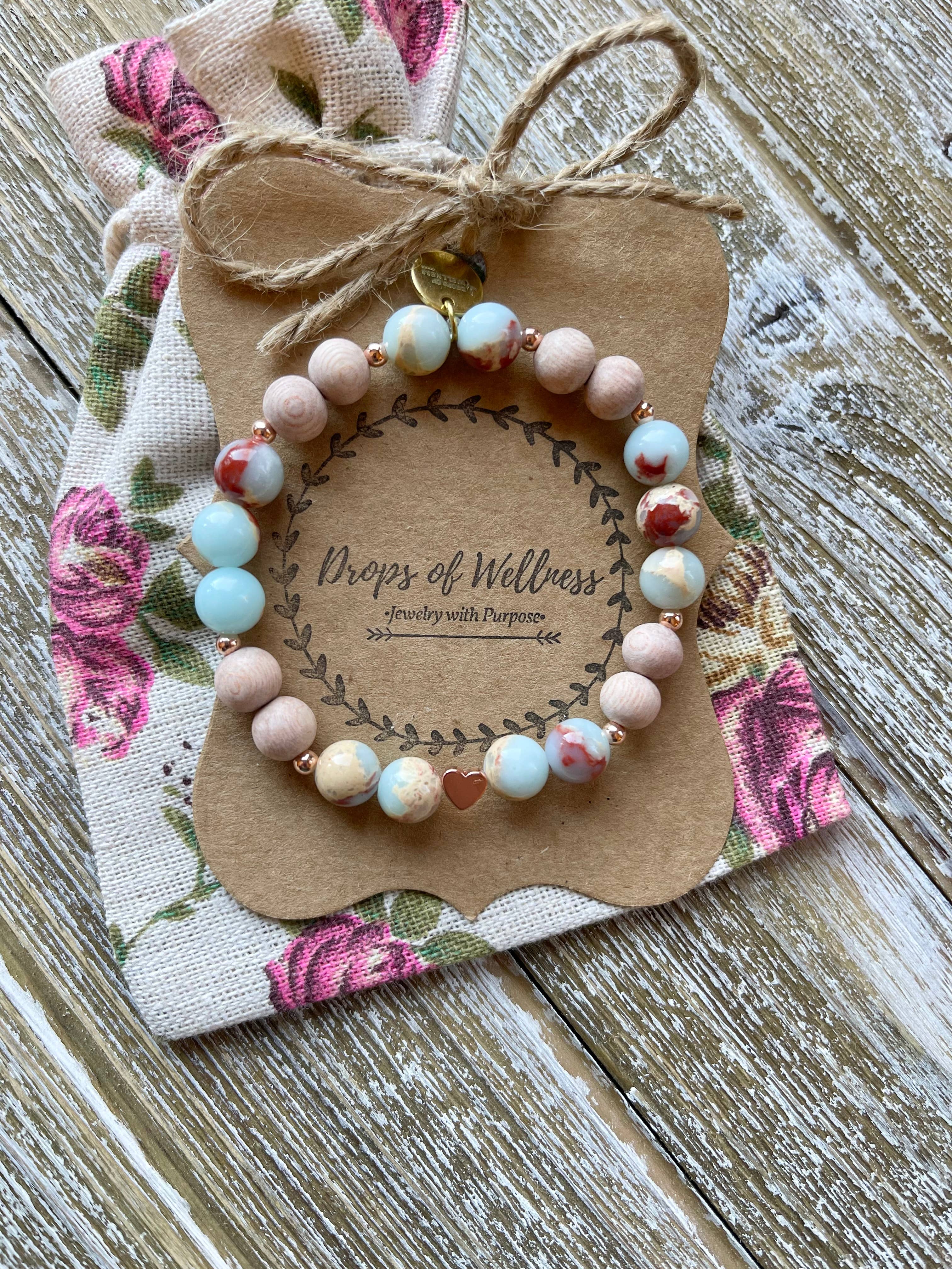 Diffuser Bracelet, Boho, Stretch Bracelet, The Tinsley