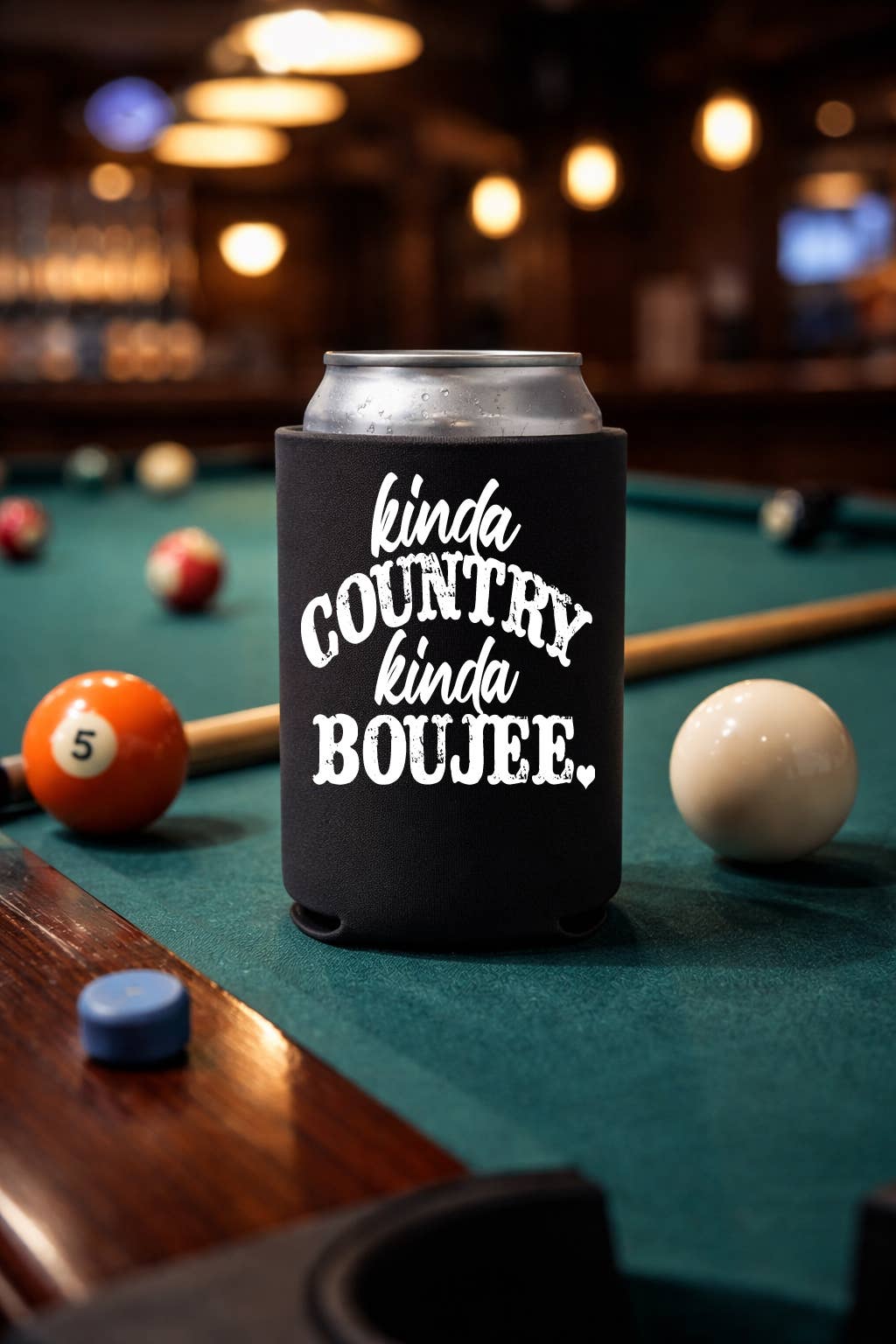 Can Cooler KINDA BOUJEE Regular or Slim Can Size