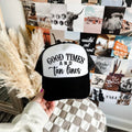 Good Times & Tan Lines Otto Trucker Hat  (Blk/Wht Hat) 