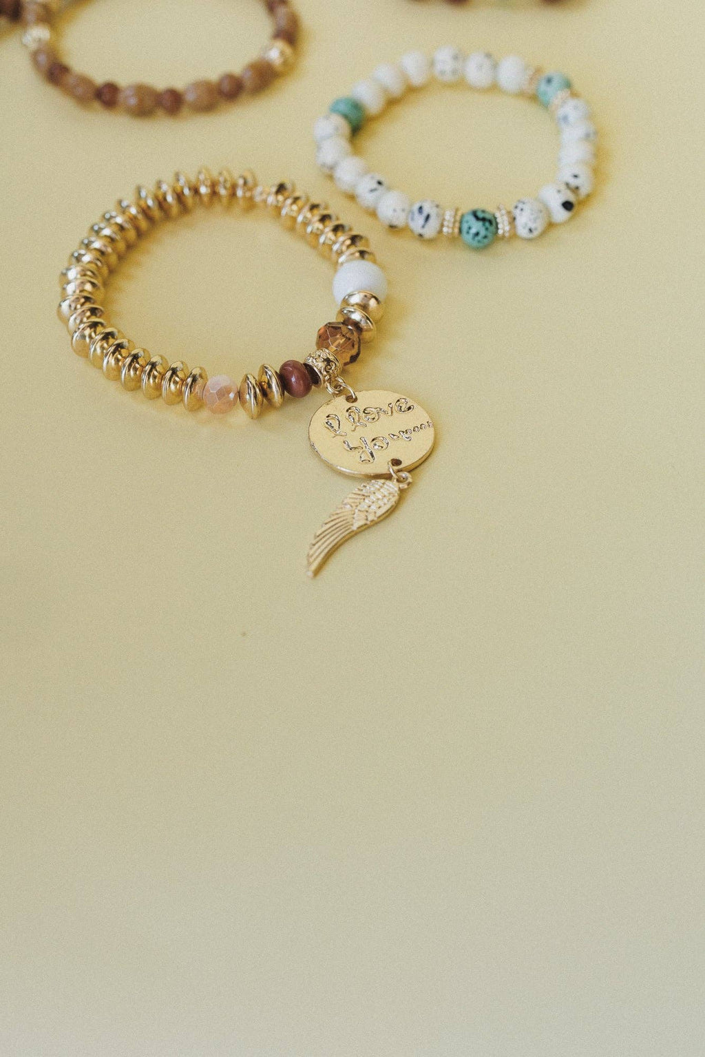 Golden Verse Bracelet Set - Brown