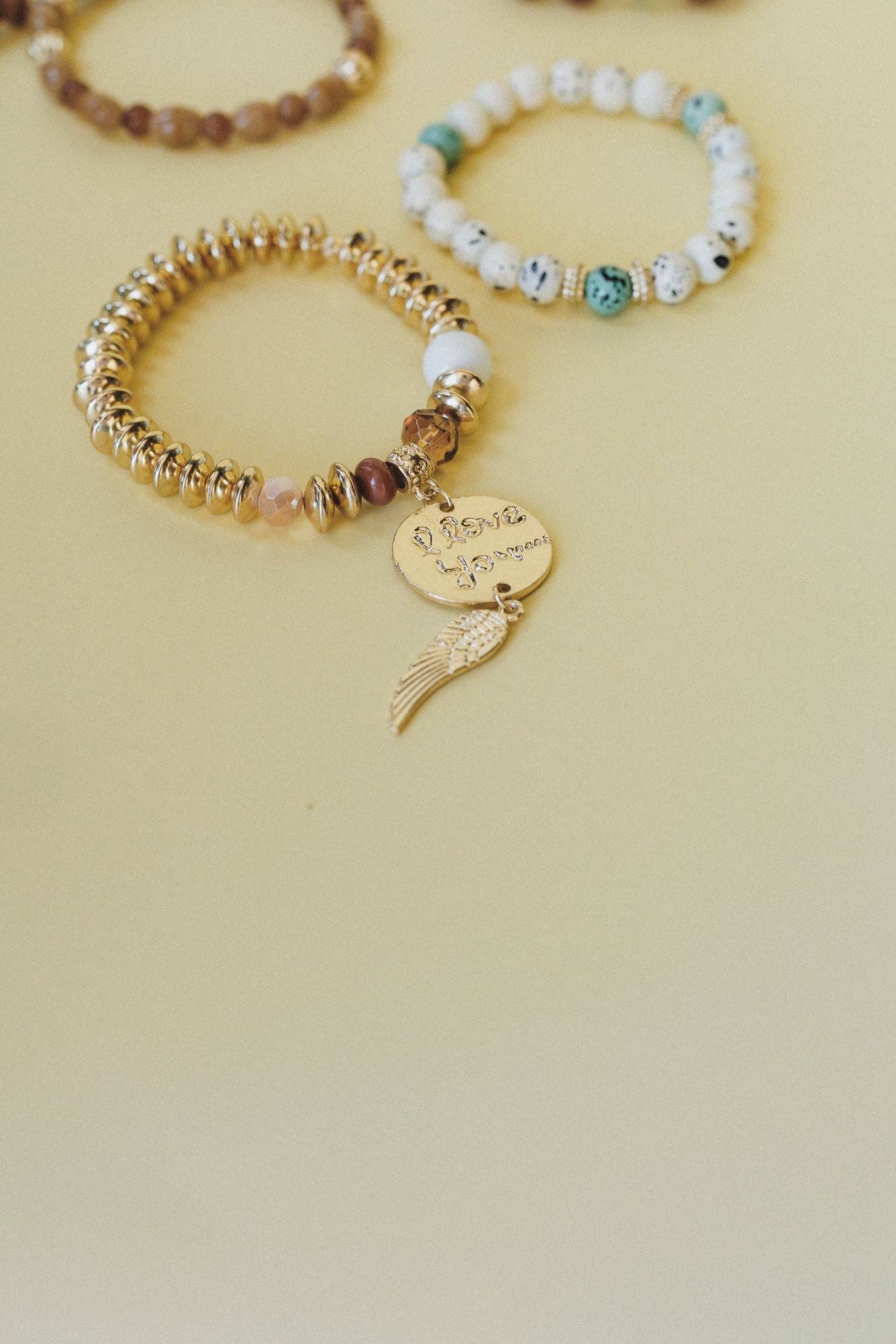 Golden Verse Bracelet Set - Brown