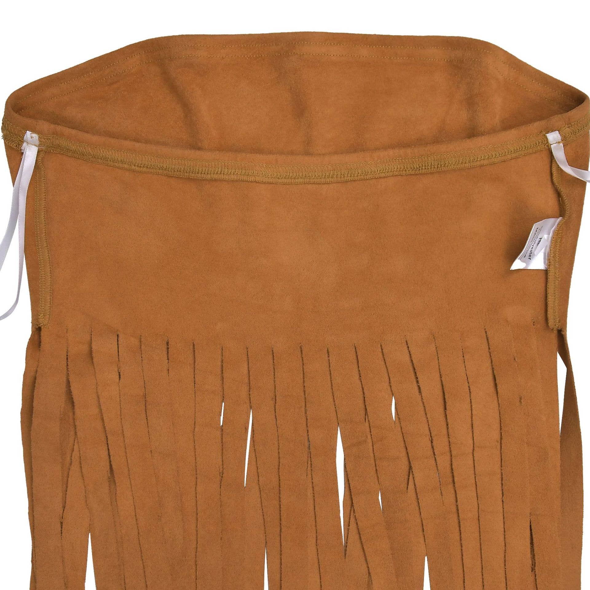 Strapless bohemia sexy faux suede bandeau fringed maxi top